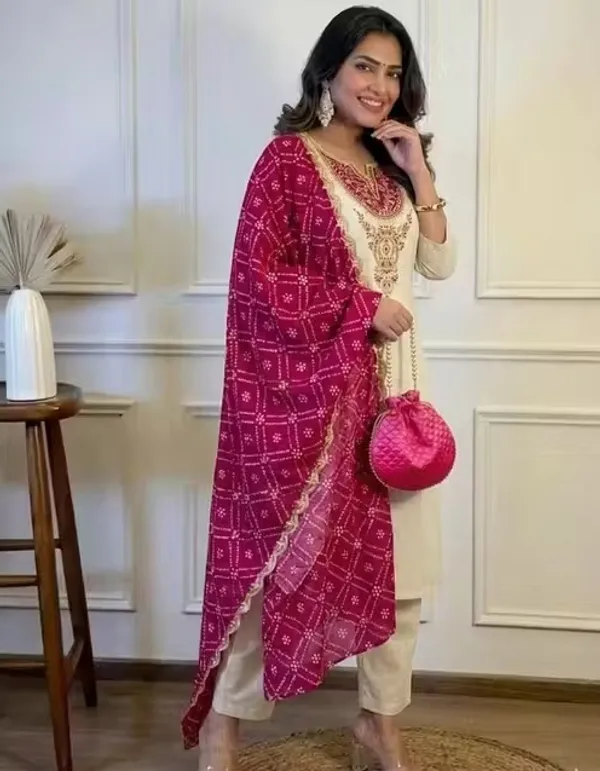 Cream_Straight_Kurta_Set_With_Dupatta_For_Women