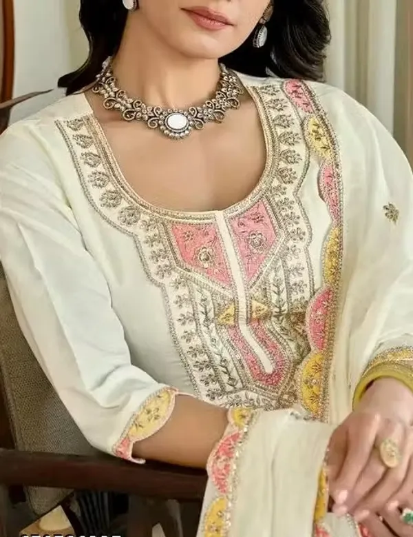 Ivory_Rayon_Slub_Straight_Embroidered_Suit_Set_For_Women
