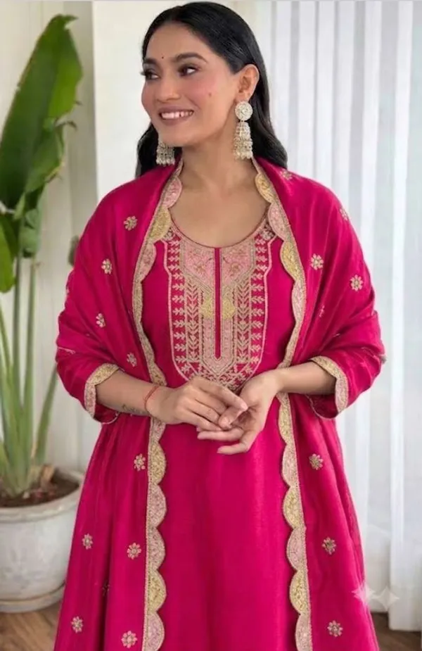 Pink_Rayon_Slub_Straight_Embroidered_Kurta_Set_For_Women