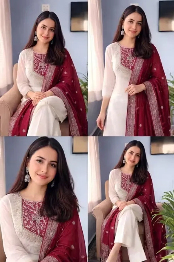 Maroon_Rayon_Slub_Straight_Printed_Kurta_Set_For_Women