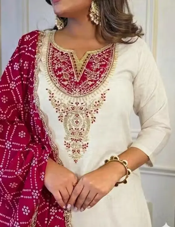 Cream_Straight_Kurta_Set_With_Dupatta_For_Women