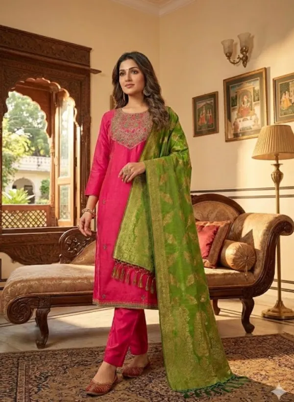 Pink_Rayon_Slub_Straight_Embroidered_Kurta_Set_For_Women