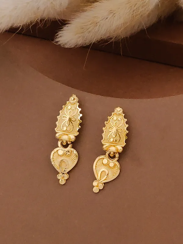 Gold_Tone_Temple_Design_Drop_Earrings_for_Women