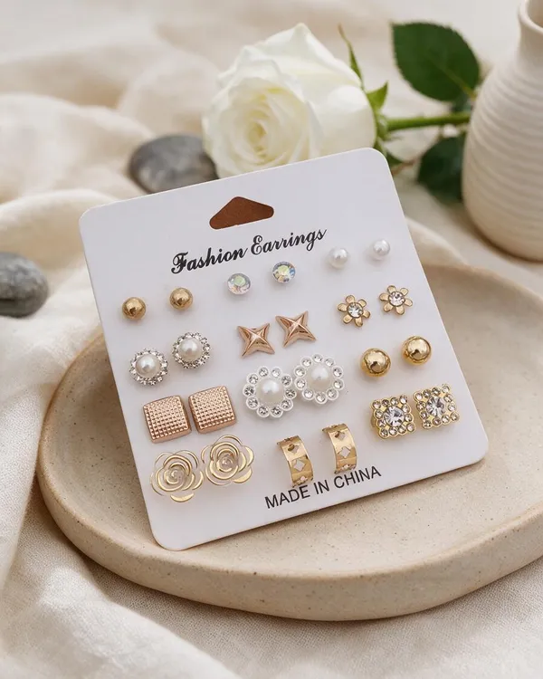 Gold_Tone_Mixed_Design_Earrings_Set_For_Women