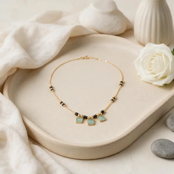 Gold_Tone_Beaded_Pendant_Necklace_For_Women