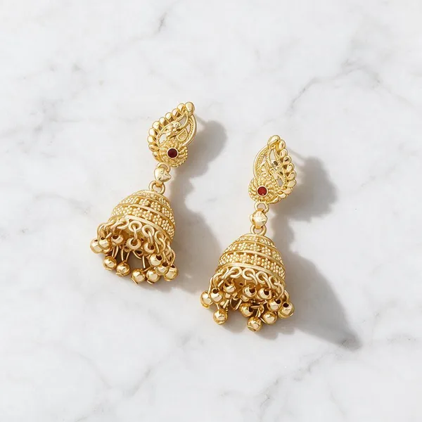 Gold_Tone_Traditional_Jhumka_Earrings_For_Women_-_Pack_Of_2