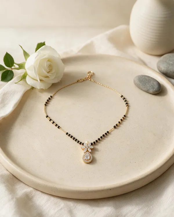 Gold_Tone_Floral_Pendant_Mangalsutra_Necklace_For_Women