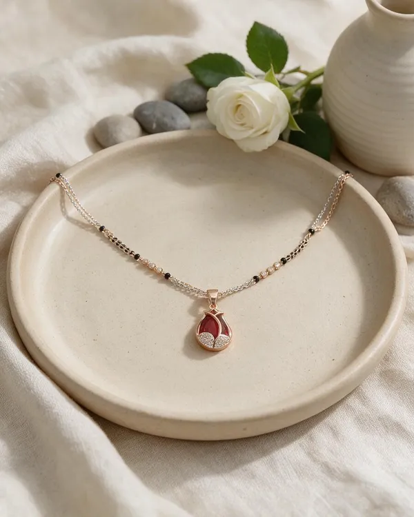 Silver_Tone_Red_Pendant_Mangalsutra_Necklace_For_Women