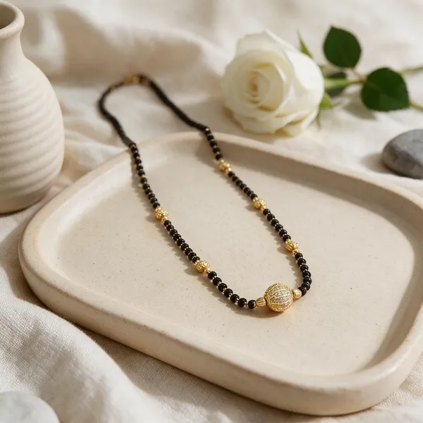 Black_Beaded_Gold_Tone_Mangalsutra_Necklace_For_Women