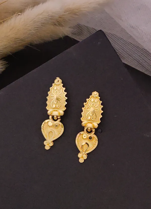 Gold_Tone_Temple_Design_Drop_Earrings_for_Women