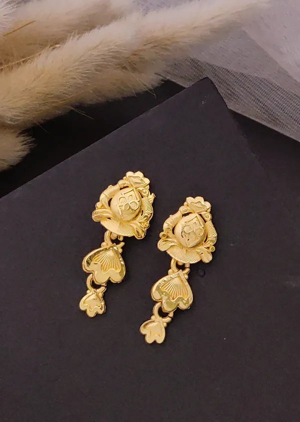 Gold-Toned_Religious_Motif_Drop_Earrings_for_Women