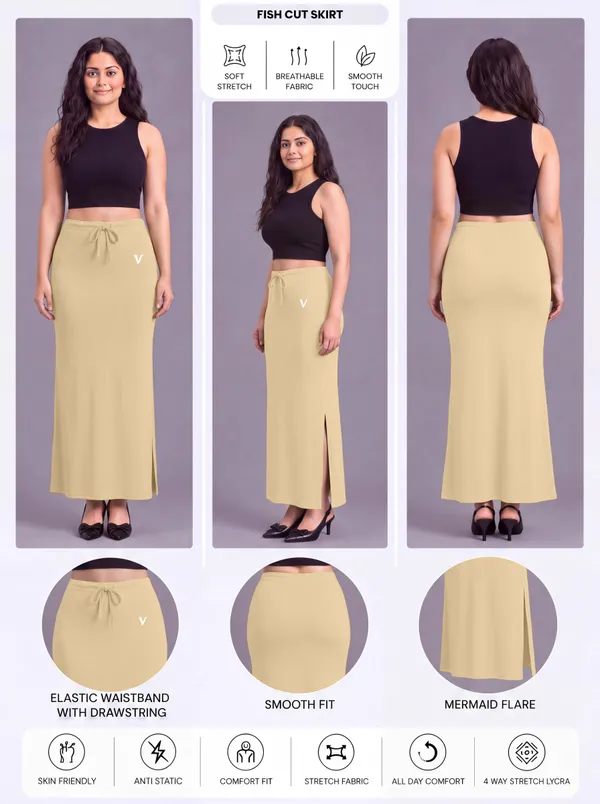 Beige_Microfiber_Mid-Waist_Slit_Saree_Shapewear_For_Women