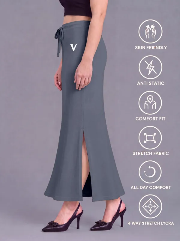 Grey_Microfiber_Flared_Slit_Saree_Shapewear_For_Women