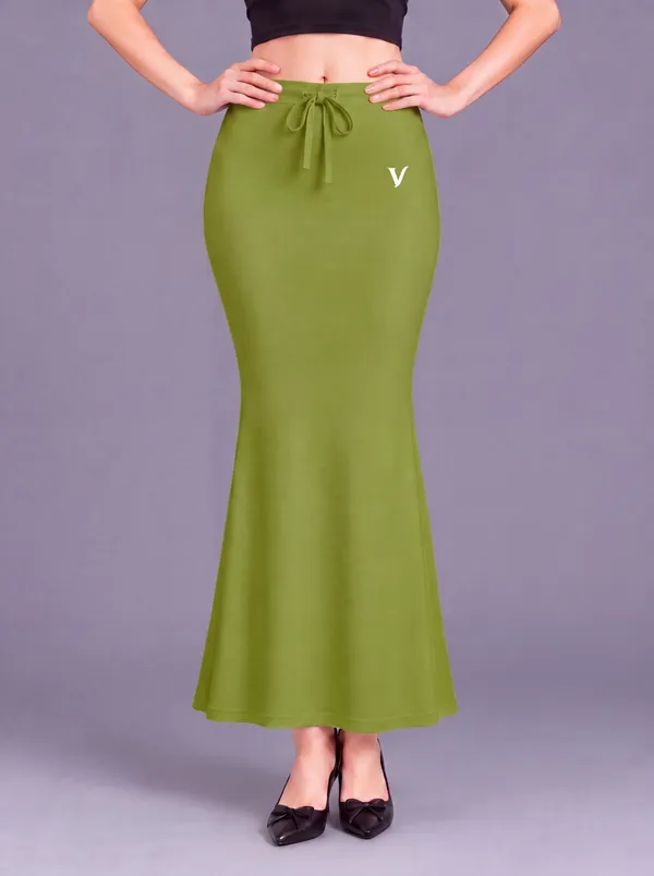 Olive_Green_Microfiber_Mermaid_Maxi_Saree_Shapewear_For_Women
