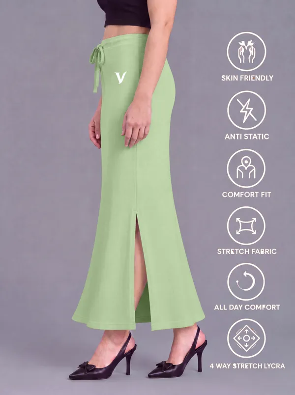 Green_Microfiber_Flared_Maxi_Saree_Shapewear_For_Women