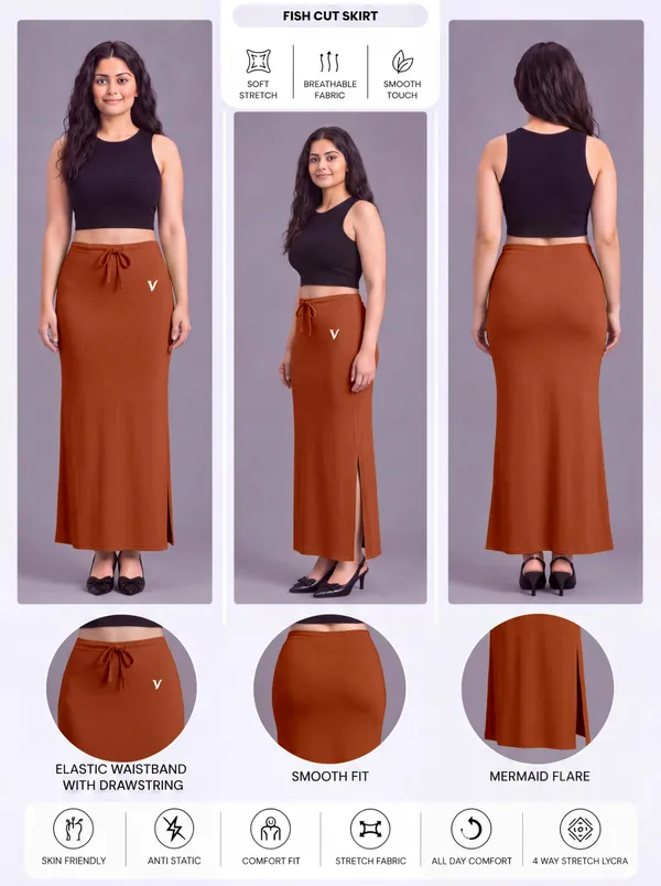 Brown_Microfiber_Mermaid_Maxi_Saree_Shapewear_For_Women