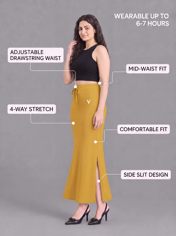 Mustard_Microfiber_Bodycon_Slit_Saree_Shapewear_For_Women