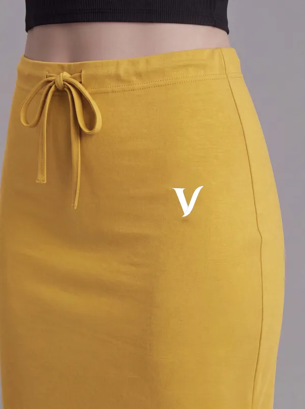 Mustard_Microfiber_Bodycon_Slit_Saree_Shapewear_For_Women