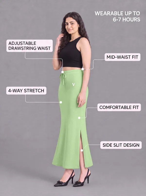 Green_Microfiber_Flared_Maxi_Saree_Shapewear_For_Women