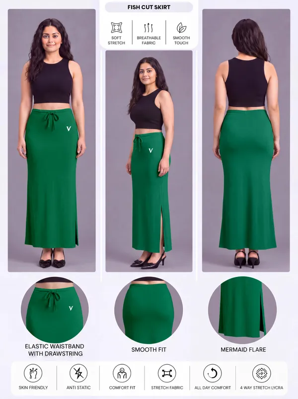Green_Microfiber_Flared_Maxi_Saree_Shapewear_For_Women