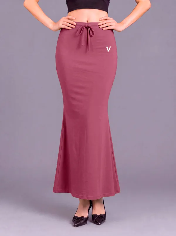 Maroon_Microfiber_Flared_Saree_Shapewear_For_Women
