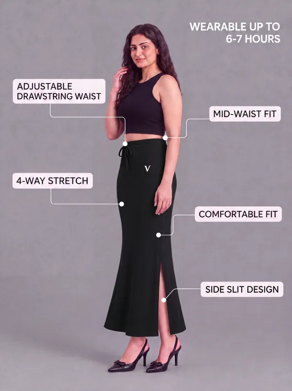 Black_Microfiber_Mermaid_Saree_Shapewear_For_Women