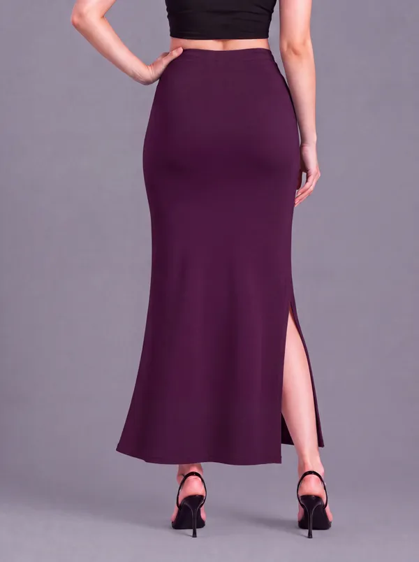 Maroon_Microfiber_Mermaid_Saree_Shapewear_For_Women