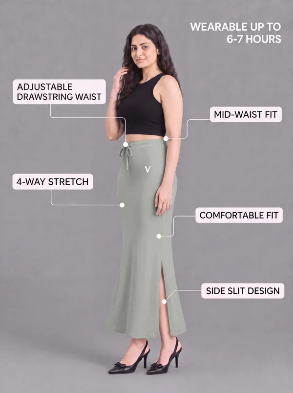 Sage_Green_Microfiber_Mermaid_Saree_Shapewear_For_Women