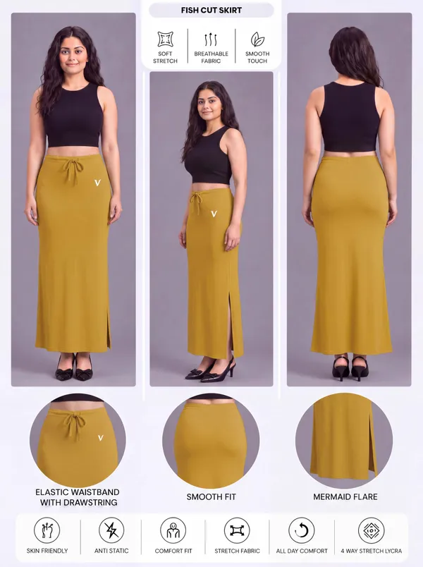 Mustard_Microfiber_Bodycon_Slit_Saree_Shapewear_For_Women