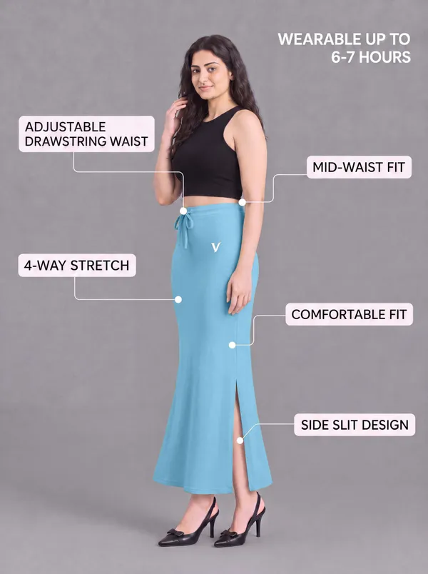 Blue_Microfiber_Slit_Maxi_Saree_Shapewear_For_Women