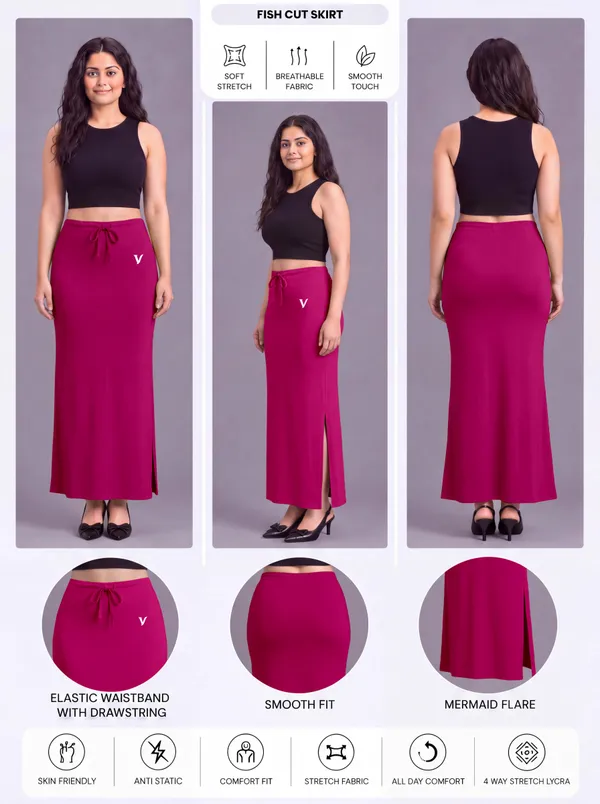 Magenta_Microfiber_Mermaid_Saree_Shapewear_For_Women