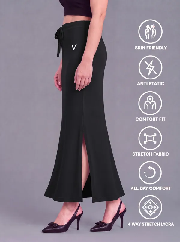 Black_Microfiber_Mermaid_Saree_Shapewear_For_Women