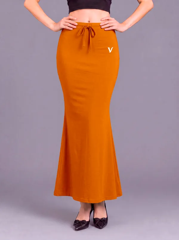 Orange_Microfiber_Flared_Saree_Shapewear_For_Women