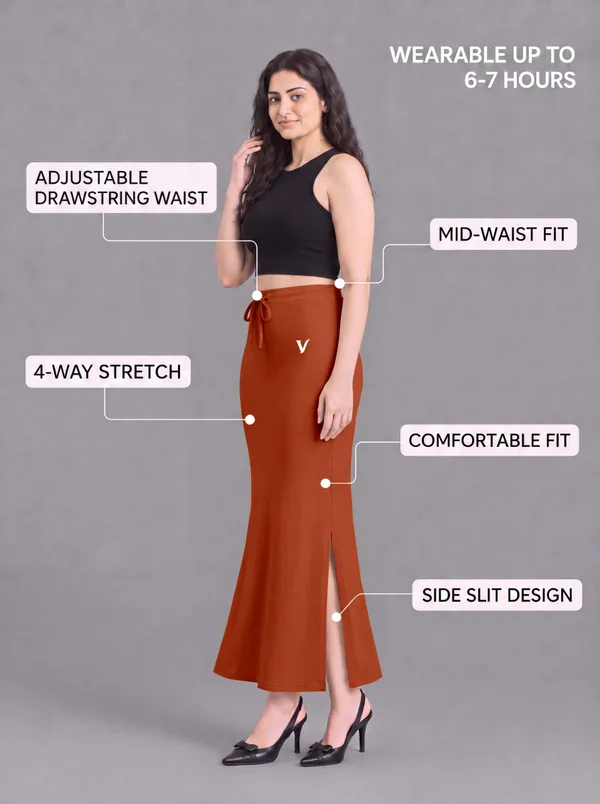 Brown_Microfiber_Mermaid_Maxi_Saree_Shapewear_For_Women