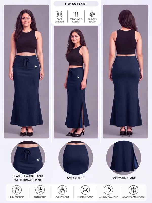 Navy_Blue_Microfiber_Mermaid_Saree_Shapewear_For_Women