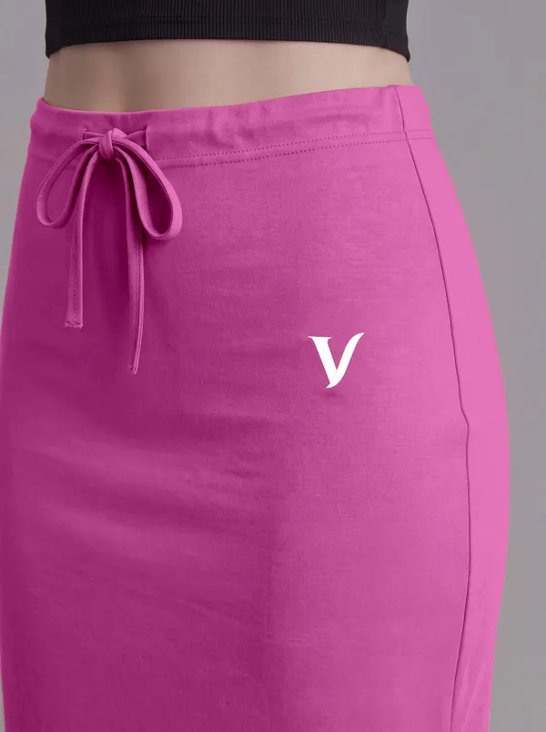 Fuchsia_Microfiber_Straight_Fit_Side_Slit_Saree_Shapewear_For_Women