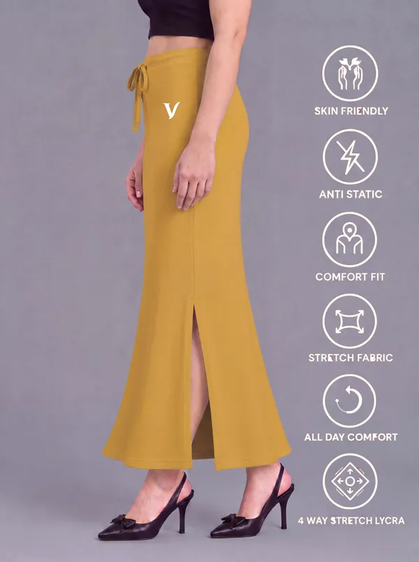 Mustard_Microfiber_Bodycon_Slit_Saree_Shapewear_For_Women