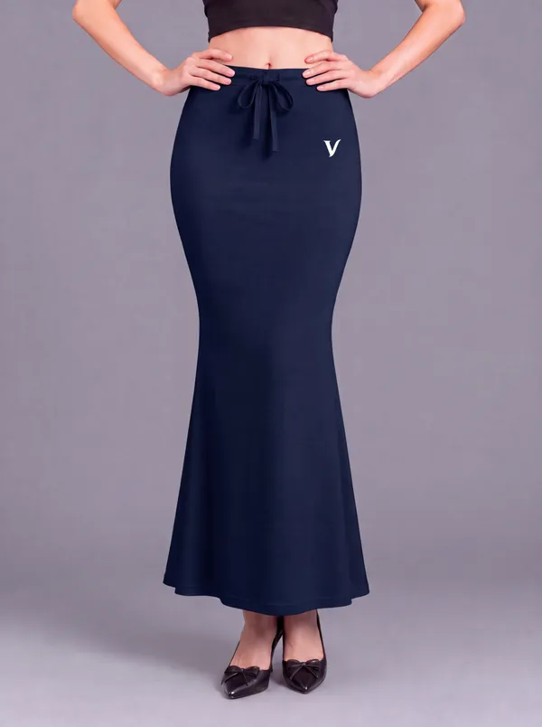 Navy_Blue_Microfiber_Mermaid_Saree_Shapewear_For_Women