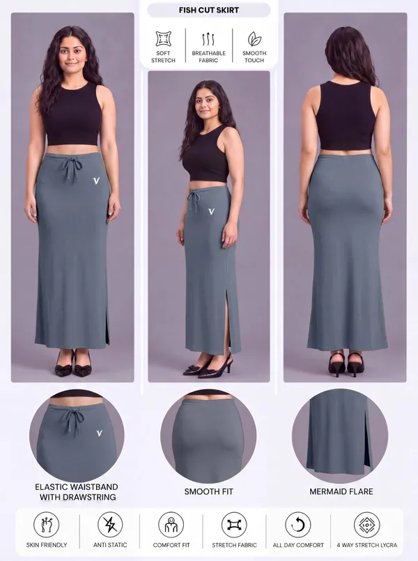 Grey_Microfiber_Flared_Slit_Saree_Shapewear_For_Women