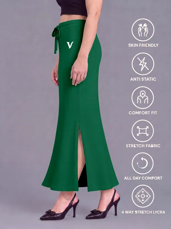 Green_Microfiber_Flared_Maxi_Saree_Shapewear_For_Women