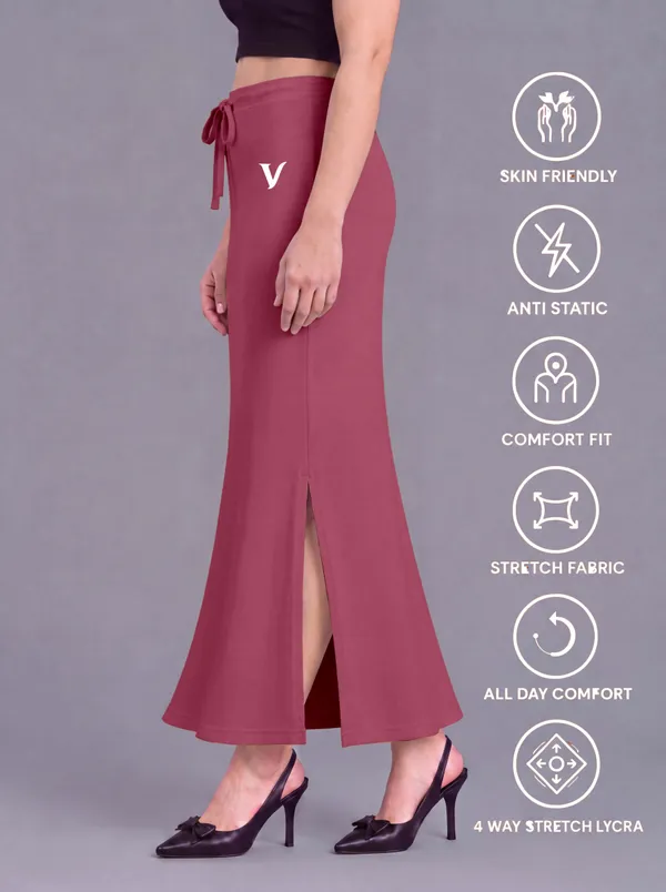 Maroon_Microfiber_Flared_Saree_Shapewear_For_Women