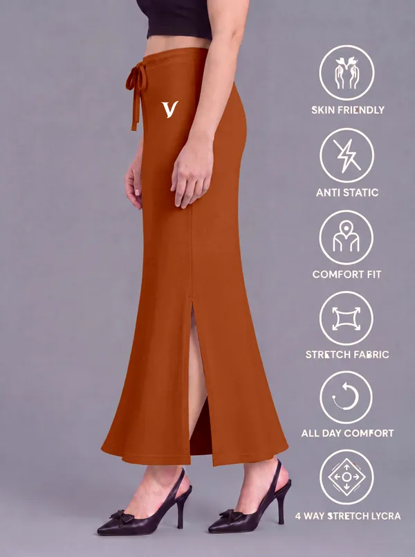 Brown_Microfiber_Mermaid_Maxi_Saree_Shapewear_For_Women