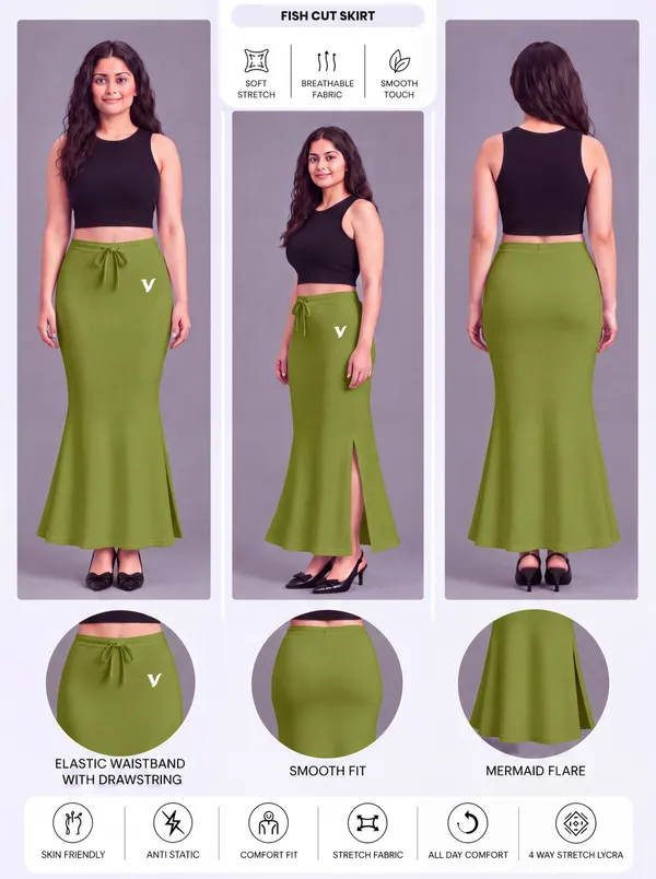Olive_Green_Microfiber_Mermaid_Maxi_Saree_Shapewear_For_Women