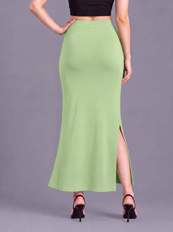 Green_Microfiber_Flared_Maxi_Saree_Shapewear_For_Women