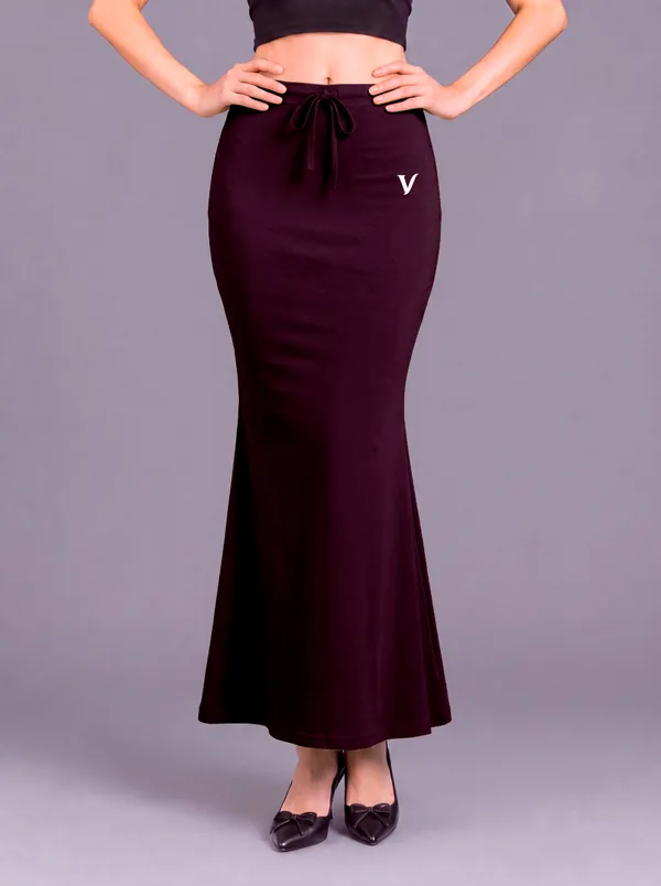 Maroon_Microfiber_Flared_Slit_Saree_Shapewear_For_Women
