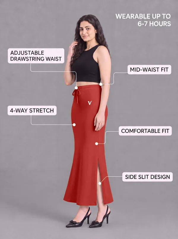 Red_Microfiber_Mermaid_Saree_Shapewear_For_Women