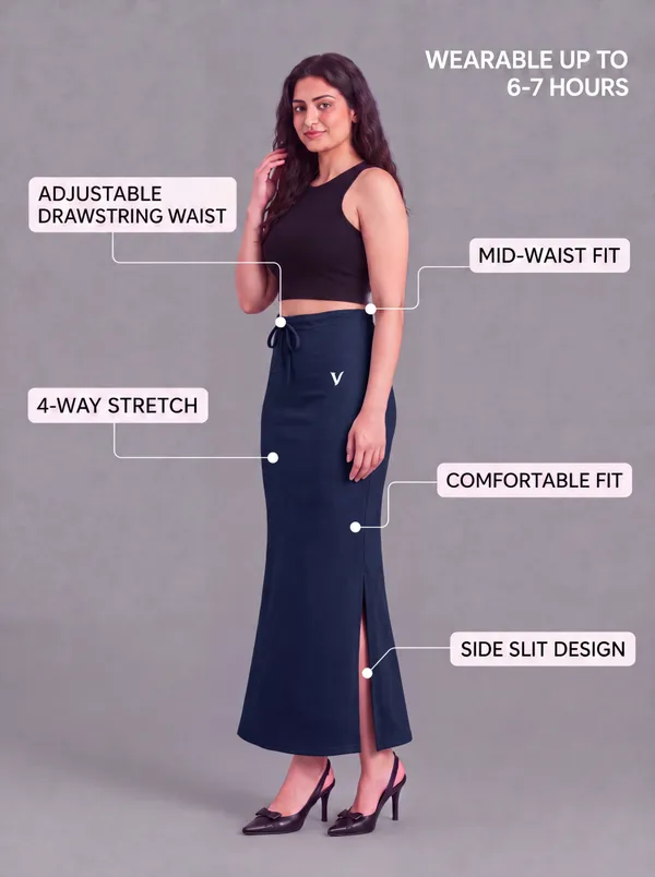 Navy_Blue_Microfiber_Mermaid_Saree_Shapewear_For_Women