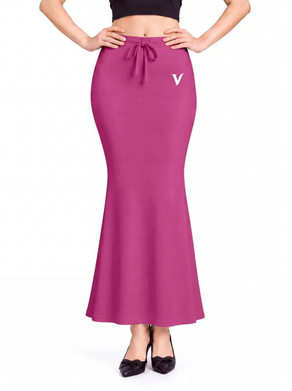 Fuchsia_Microfiber_Straight_Fit_Side_Slit_Saree_Shapewear_For_Women