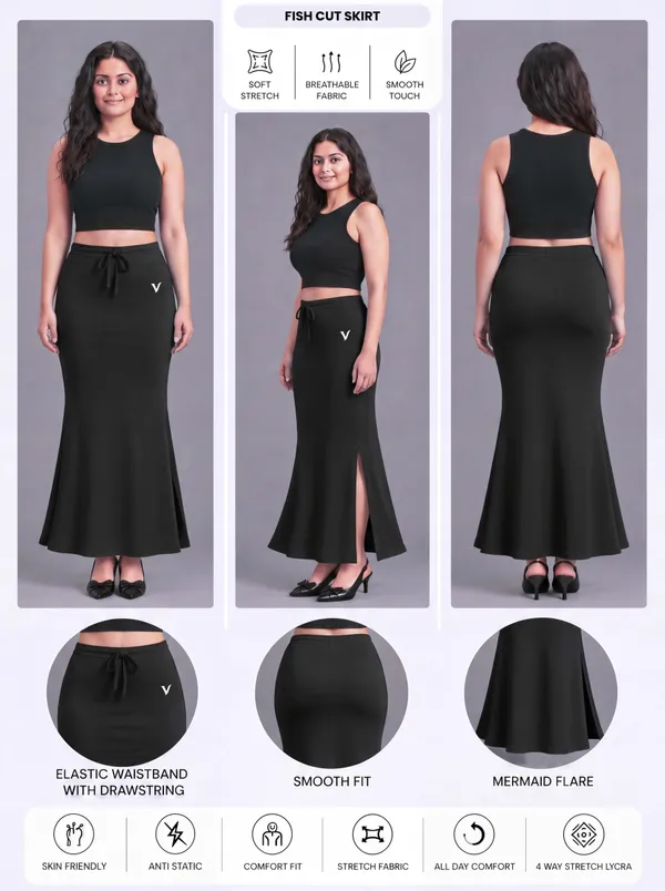 Black_Microfiber_Mermaid_Saree_Shapewear_For_Women