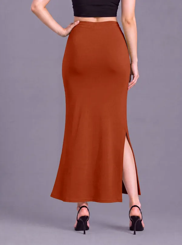 Brown_Microfiber_Mermaid_Maxi_Saree_Shapewear_For_Women